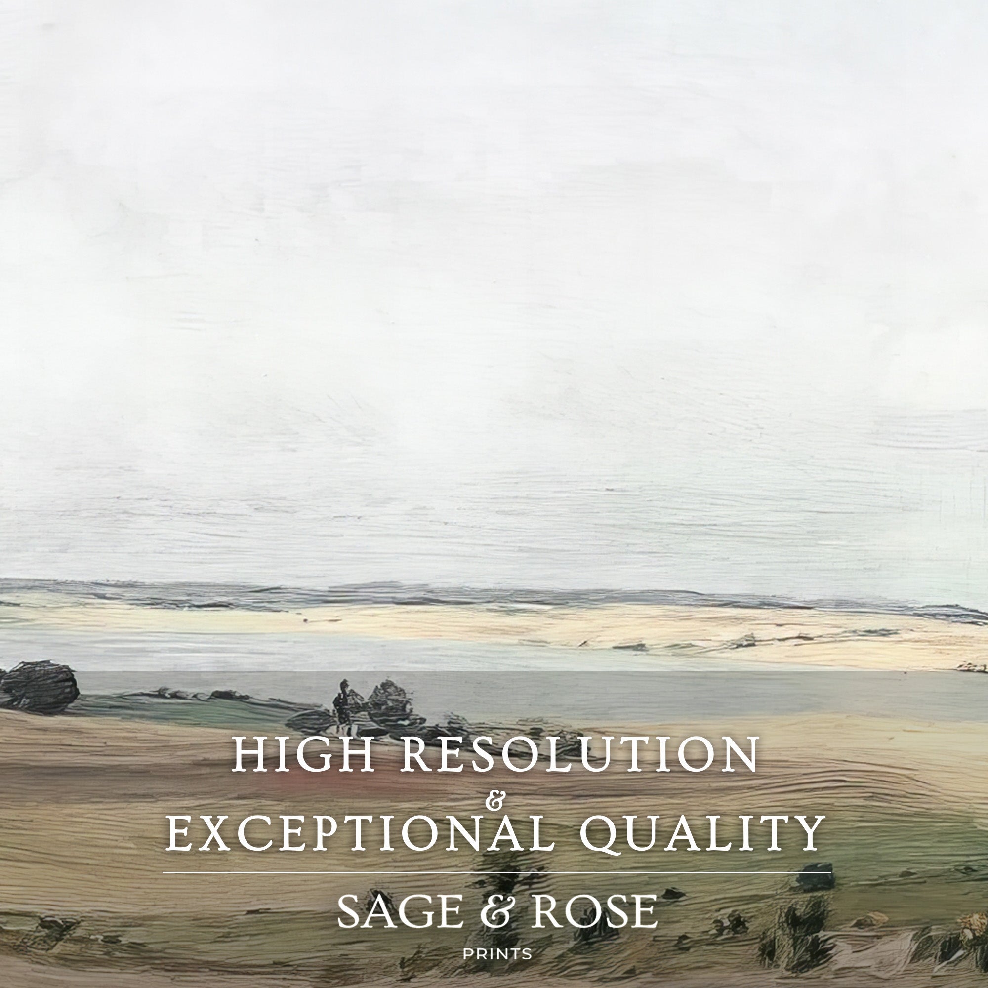 Coastal Art 02-1v - Sage and Rose Prints