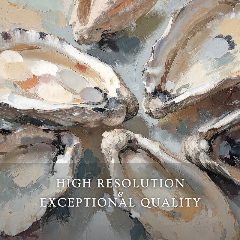 Oyster Shells Painting No1 - Sage and Rose Prints