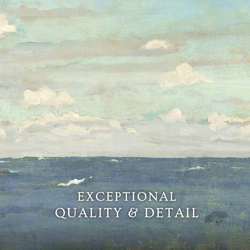 Dusty Blue Ocean Watercolor - Sage and Rose Prints