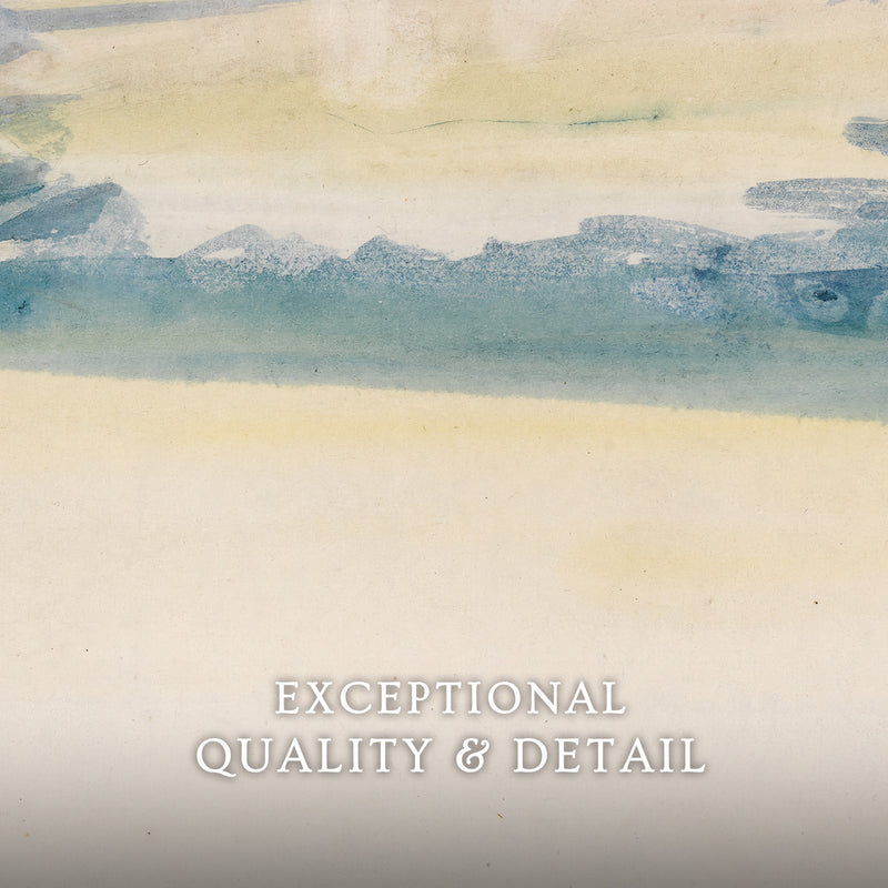 Minimalist Blue Watercolor Painting - Sage and Rose Prints