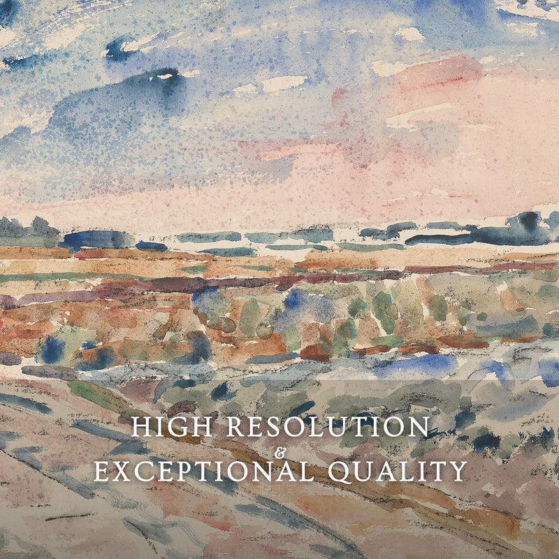 Impressionist Field of Colors - Sage and Rose Prints