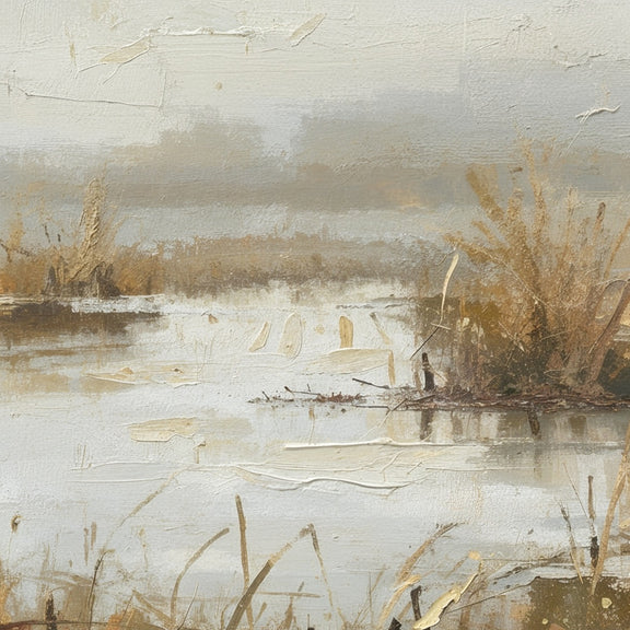 AK-55 - Textured Tan Grasses Impressionist  Print - Sage and Rose Prints