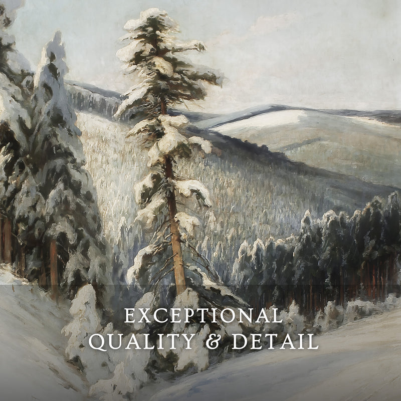 Snowy Forest Landscape - Sage and Rose Prints