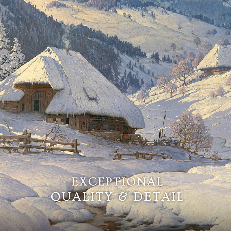 Cabin in the Snow Painting No2 - Sage and Rose Prints