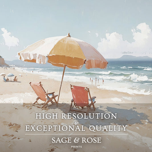 Coastal Art 26-1v - Sage and Rose Prints