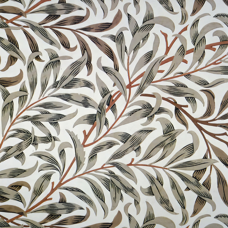 Olive Green Leaves Pattern Print - Sage and Rose Prints