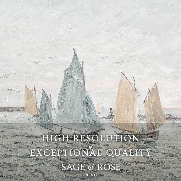 Coastal Art 03-1v - Sage and Rose Prints