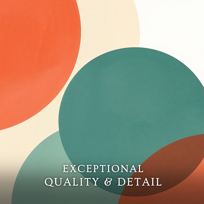 Abstract Circle in Orange and Teal - Sage and Rose Prints