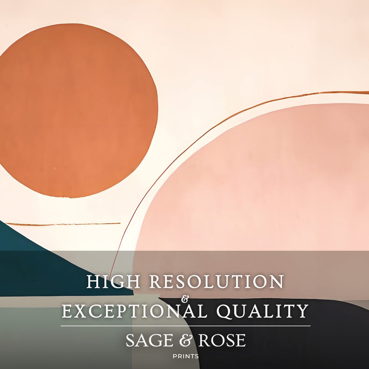 Coral Colors 2 Piece Geometric Painting - Sage and Rose Prints