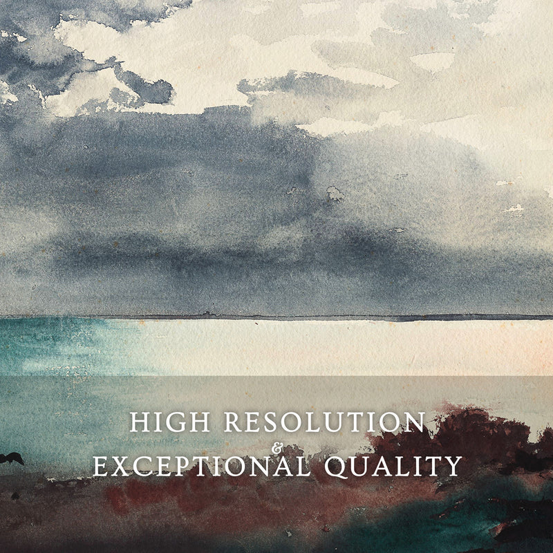 Ocean After a Storm Watercolor - Sage and Rose Prints