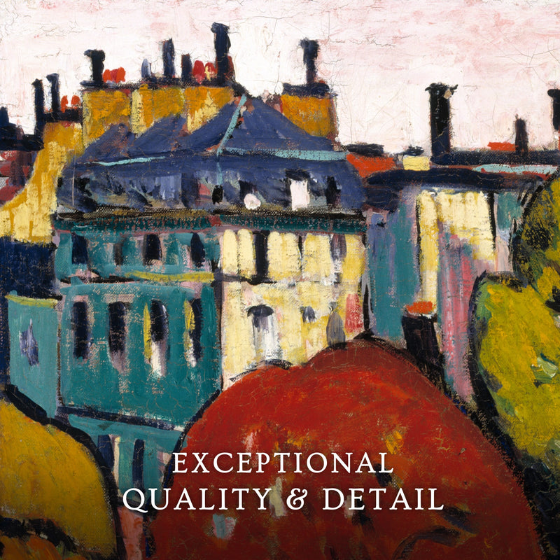 Vibrant Print of a French Village - Sage and Rose Prints