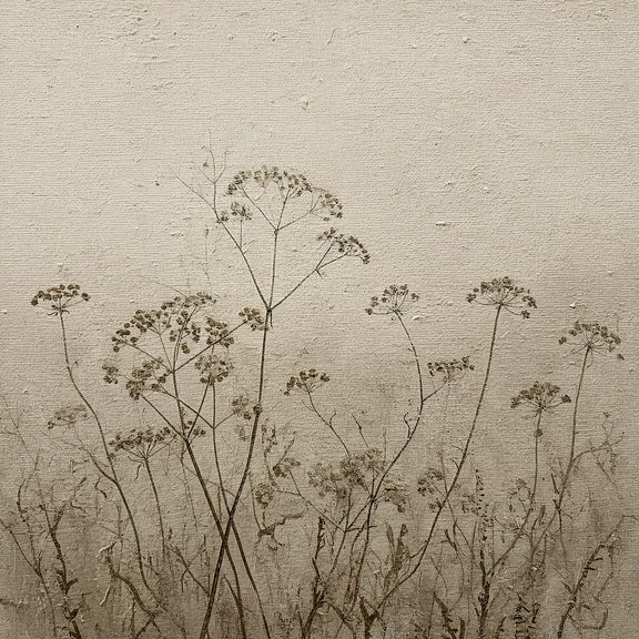 AK-45-Vintage Tan Flowers Sketch - Sage and Rose Prints