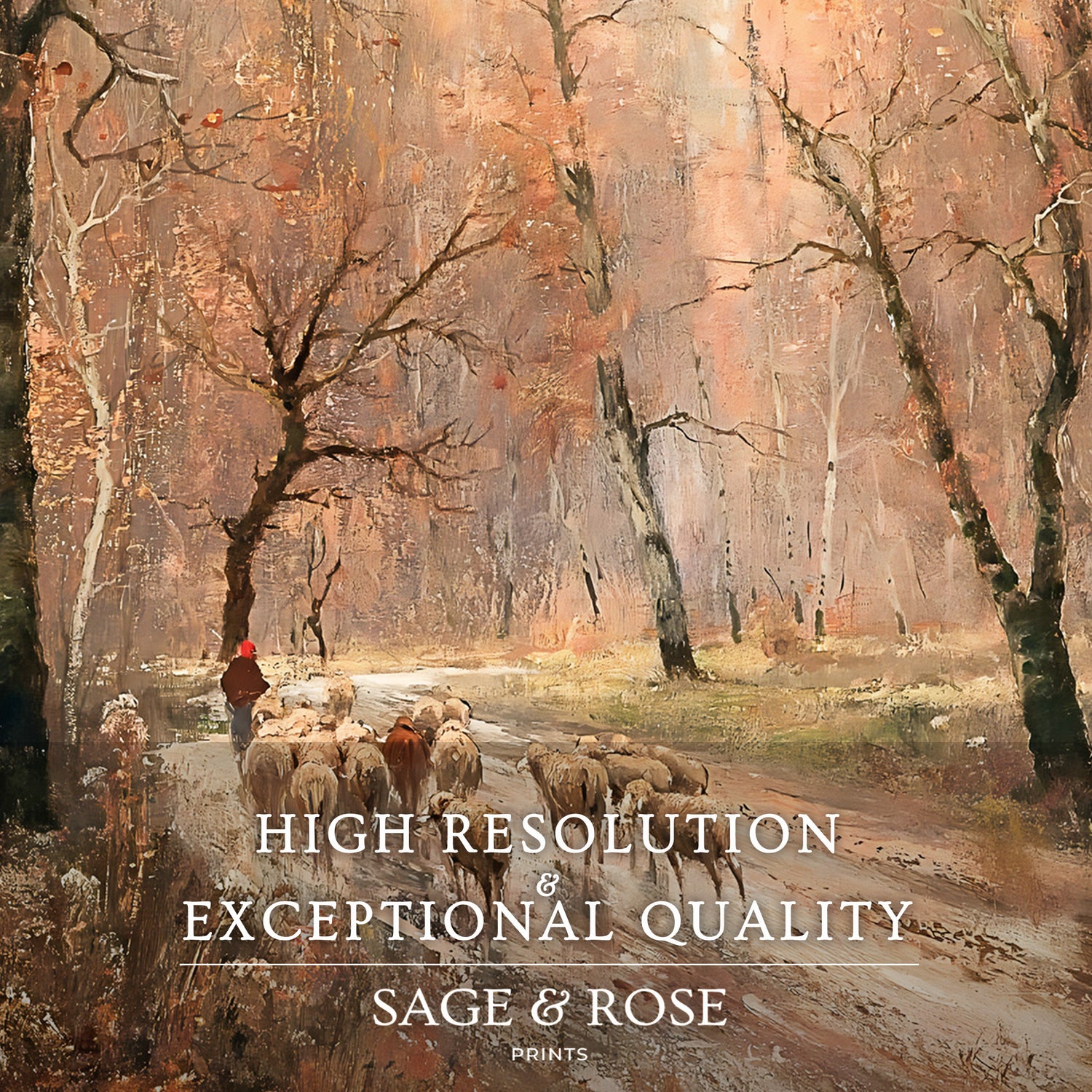 Landscape Art 14-1v - Sage and Rose Prints