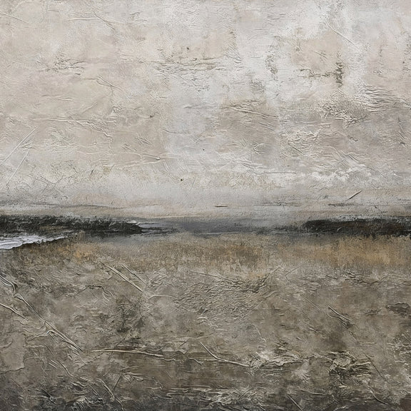 AK-51 Textured Grey Modern Minimalist Abstract Art Print - Sage and Rose Prints