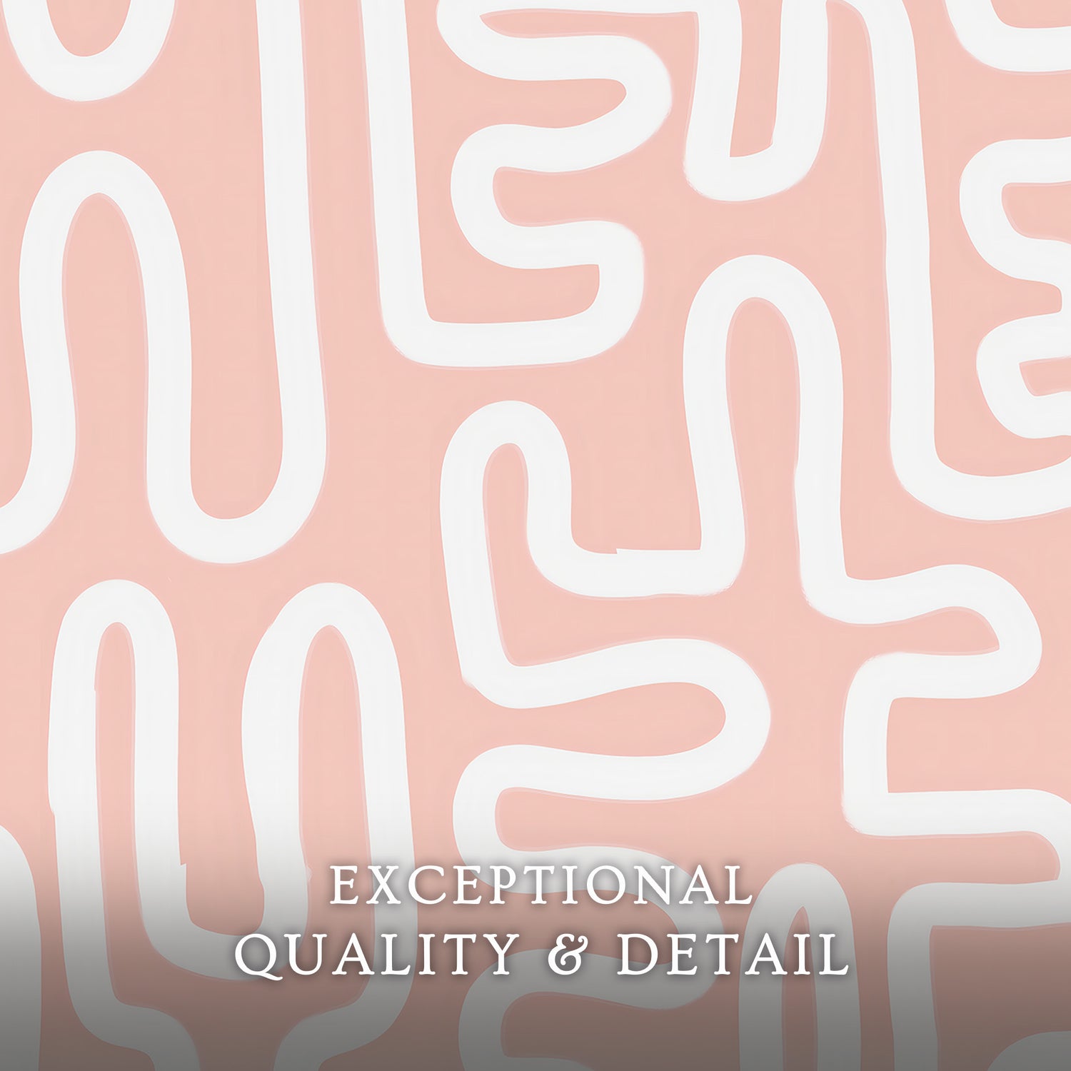 Coral Blush Organic Maze Art - Sage and Rose Prints