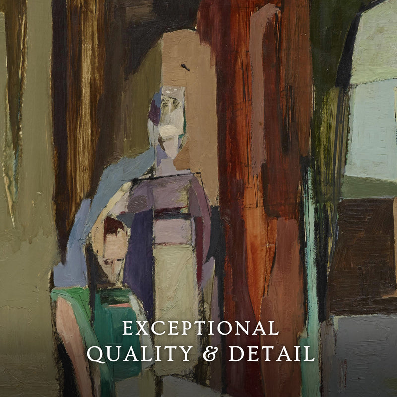 Moody Cubist Portrait No2 - Sage and Rose Prints