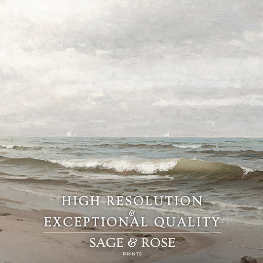 Coastal Art 01-1v - Sage and Rose Prints