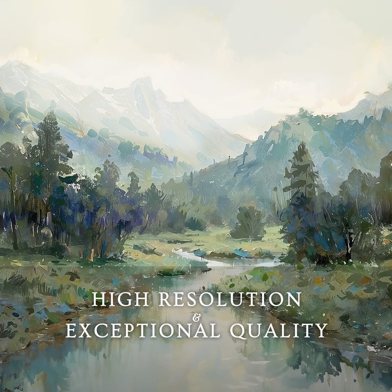 Rocky Mountain River Valley No2 - Sage and Rose Prints
