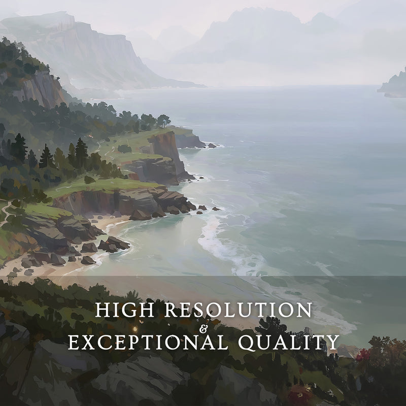 Pacific Coast Painting No2 - Sage and Rose Prints