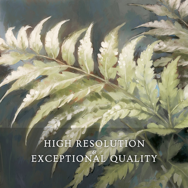 Fern Forest Leaf Botanical Art No1 - Sage and Rose Prints