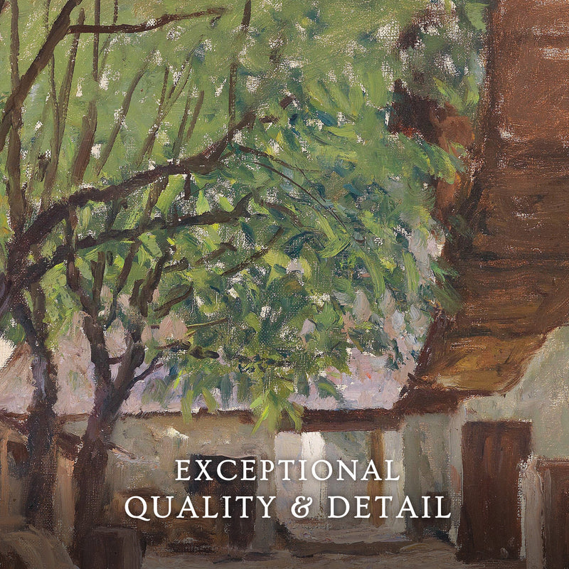 Peaceful Courtyard in Earth Tones No2 - Sage and Rose Prints