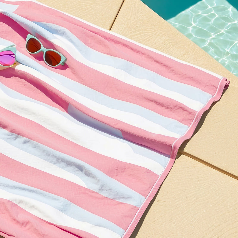 Beach Towel Pink Wall Art - Sage and Rose Prints