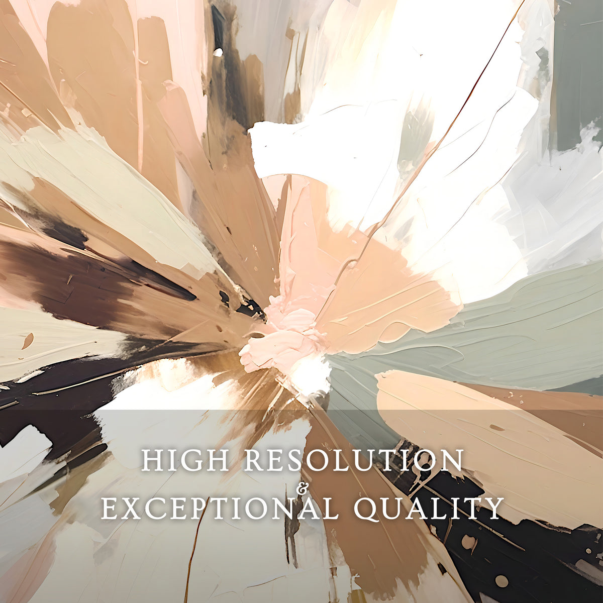 Abstract Rays of Gray and Beige - Sage and Rose Prints