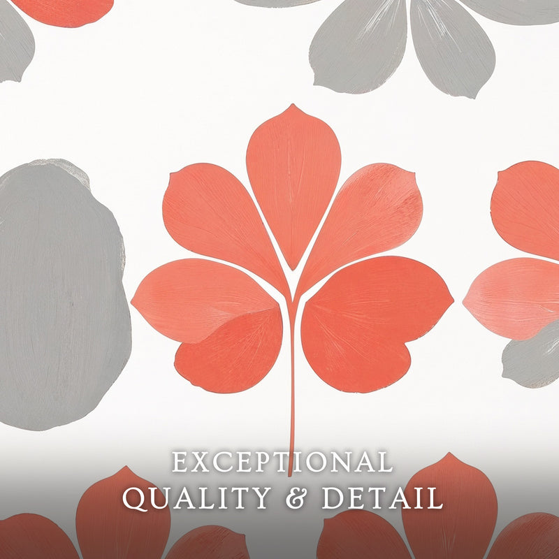 Coral Color Floral Pattern - Sage and Rose Prints