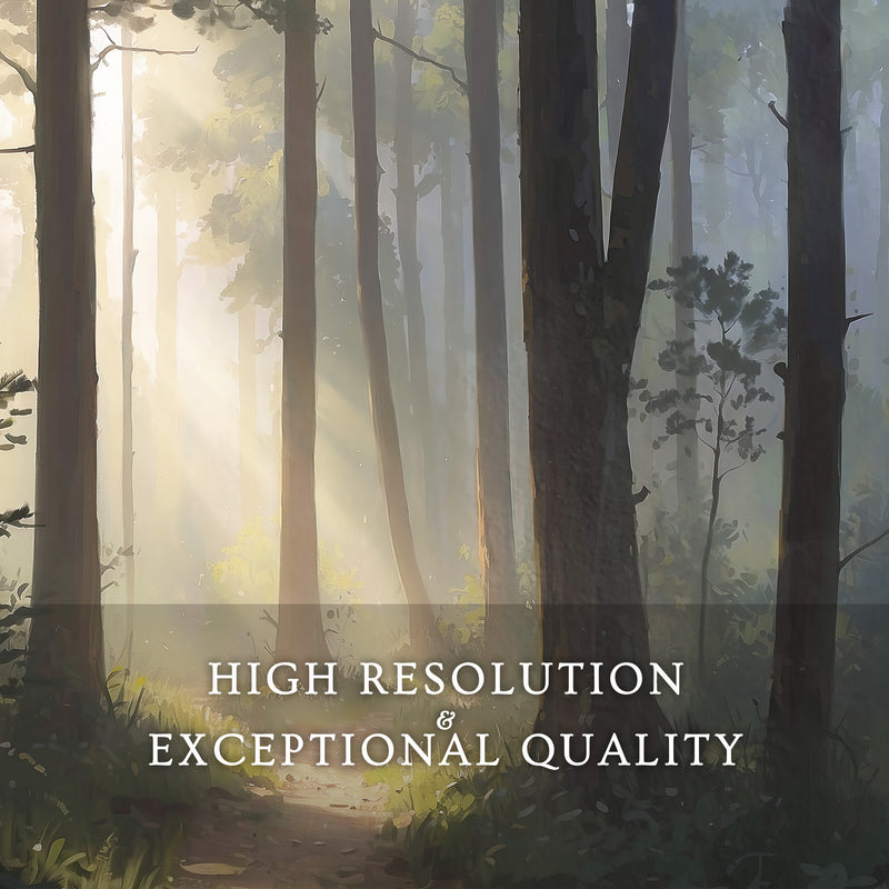 Sunlight Through a Misty Forest Triptych - Sage and Rose Prints