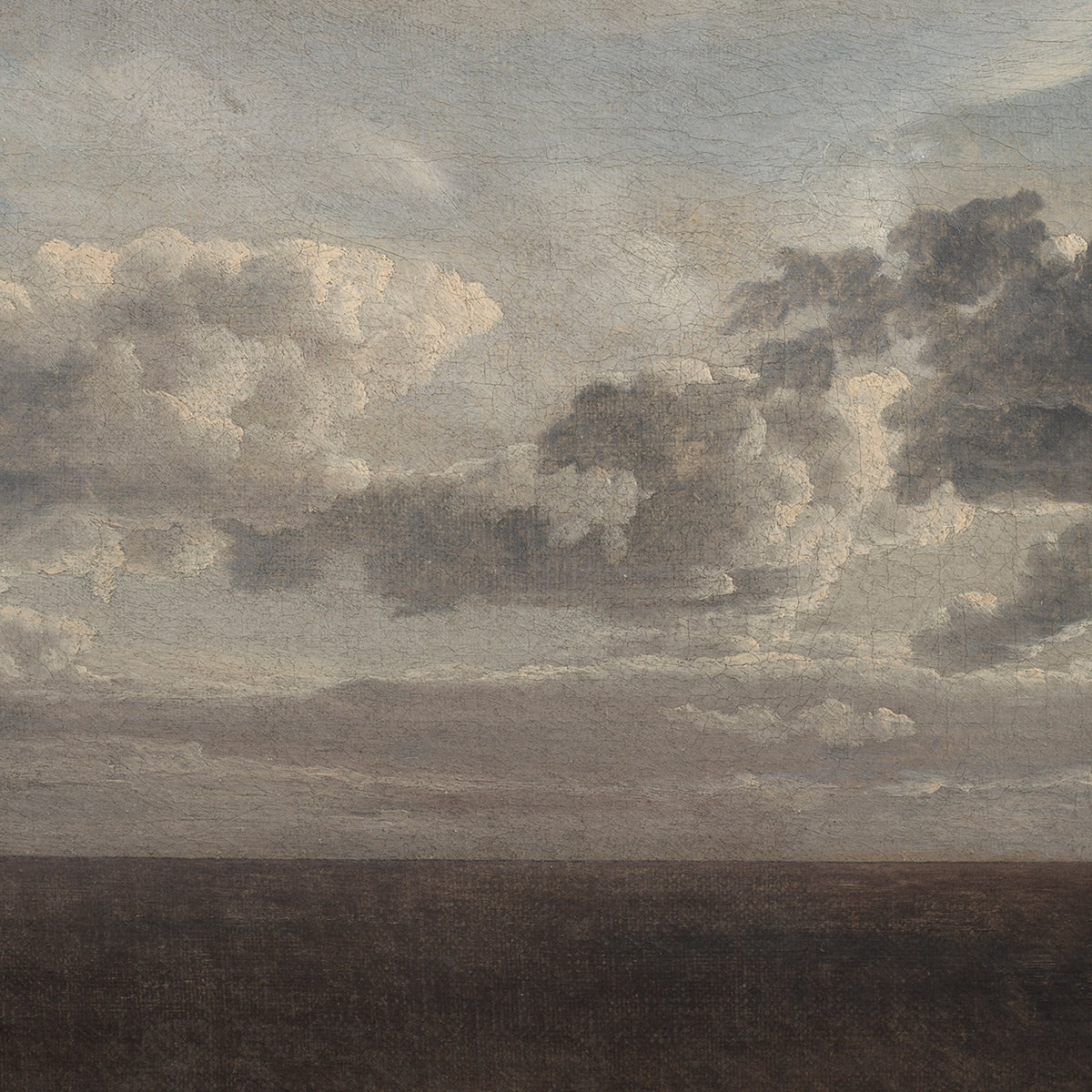 AK-49- Vintage Old Masters Cloudy Sky Landscape - Sage and Rose Prints