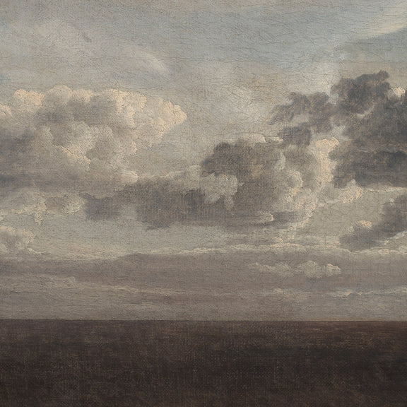 AK-49- Vintage Old Masters Cloudy Sky Landscape - Sage and Rose Prints