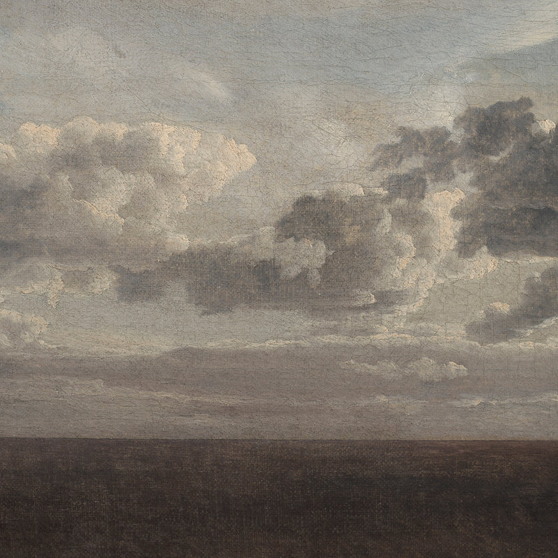 AK-49- Vintage Old Masters Cloudy Sky Landscape - Sage and Rose Prints