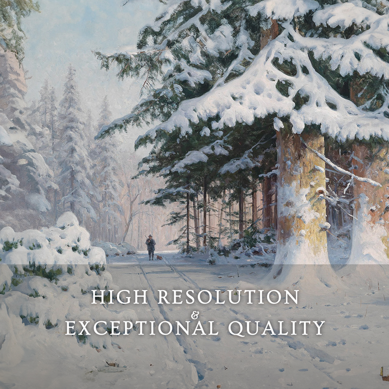 Snowy Forest 2-Panel Art Set - Sage and Rose Prints