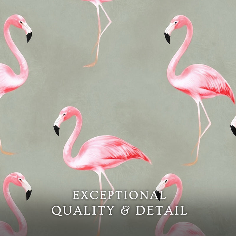 Flamingo Sage Pattern - Sage and Rose Prints