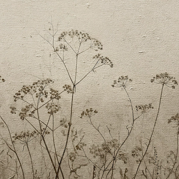 Vintage Tan Flowers Sketch - Sage and Rose Prints