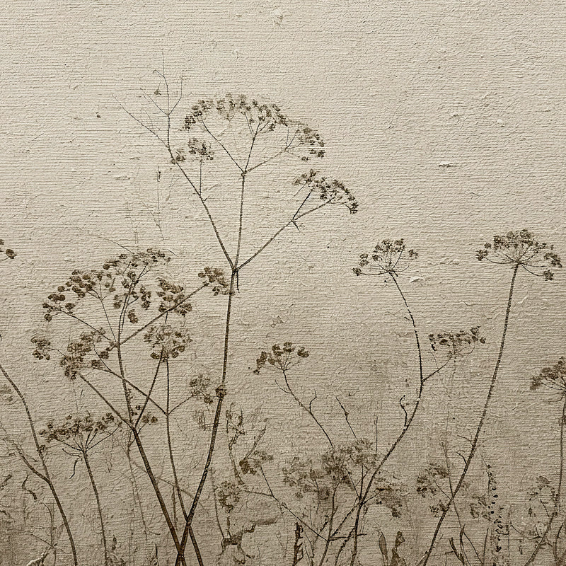 Vintage Tan Flowers Sketch - Sage and Rose Prints