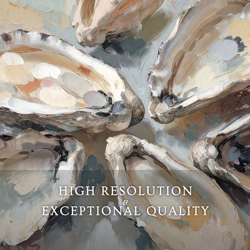 Oyster Shells Painting No1 - Sage and Rose Prints