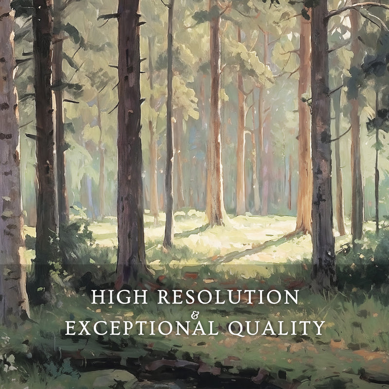 Sunny Forest Clearing Painting Triptych - Sage and Rose Prints