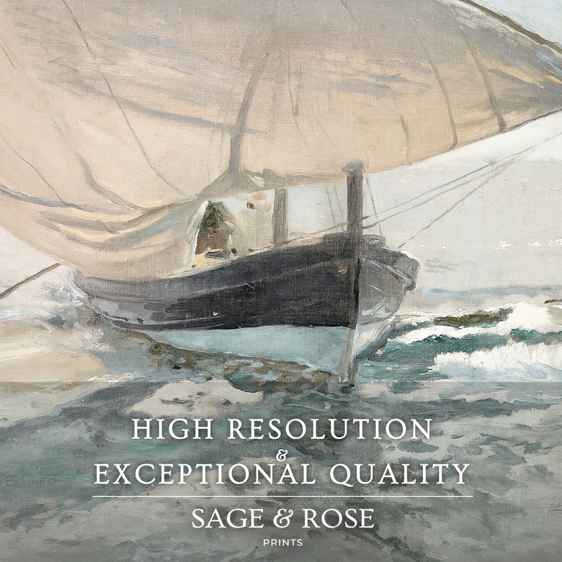 Vintage Sailboat Print - Sage and Rose Prints