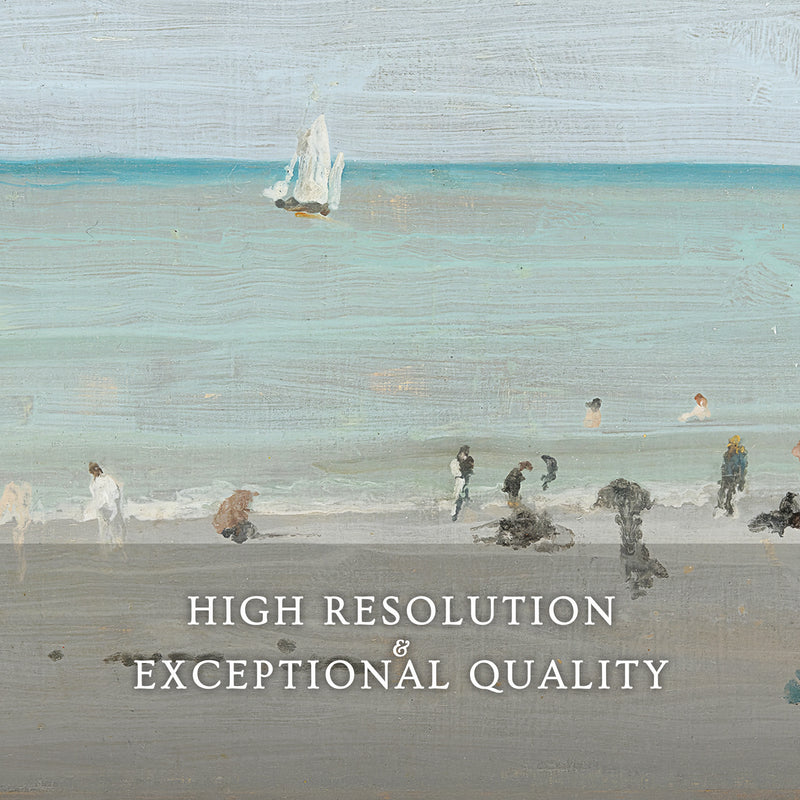 Muted Beach Painting with a Touch of Teal - Sage and Rose Prints