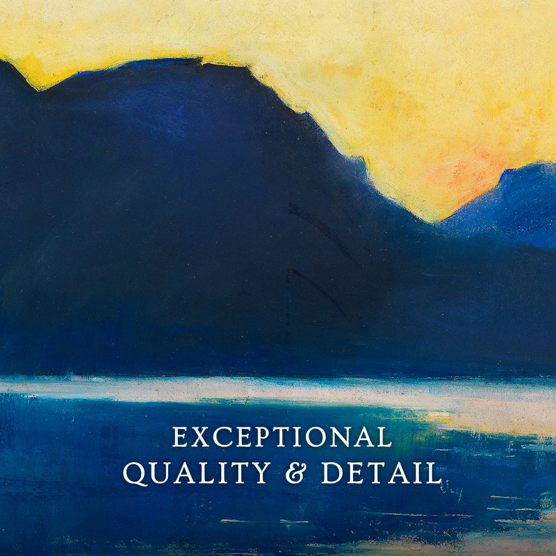 Sundown in Deep Blues and Yellow - Sage and Rose Prints