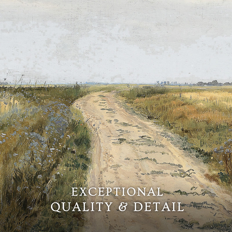 Impressionist Country Road - Sage and Rose Prints