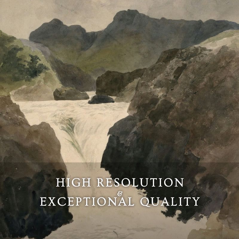 River Rapids Muted Watercolor No1 - Sage and Rose Prints