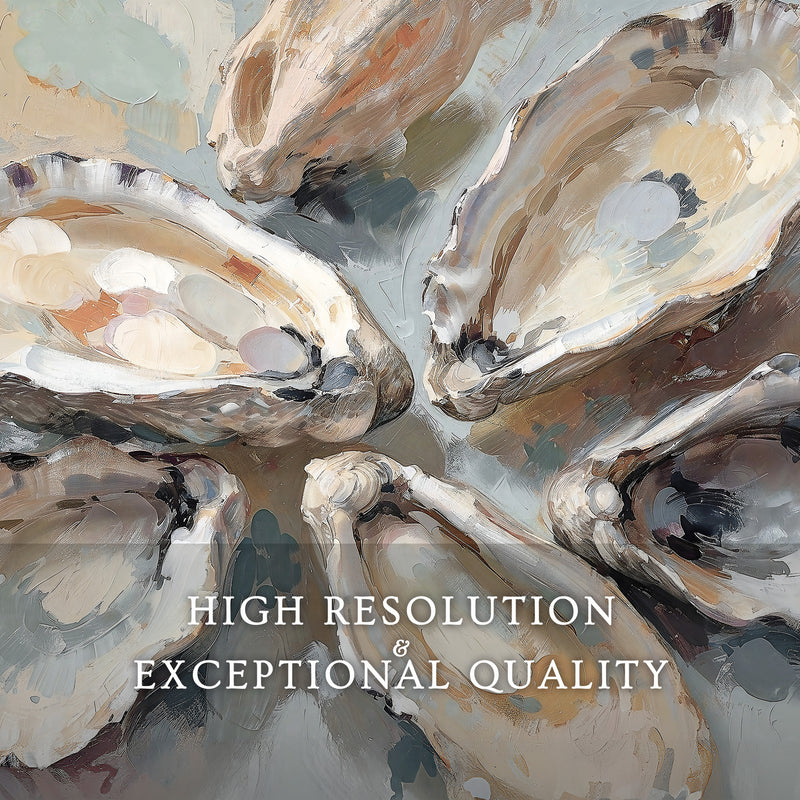 Oyster Shells Painting No2 - Sage and Rose Prints