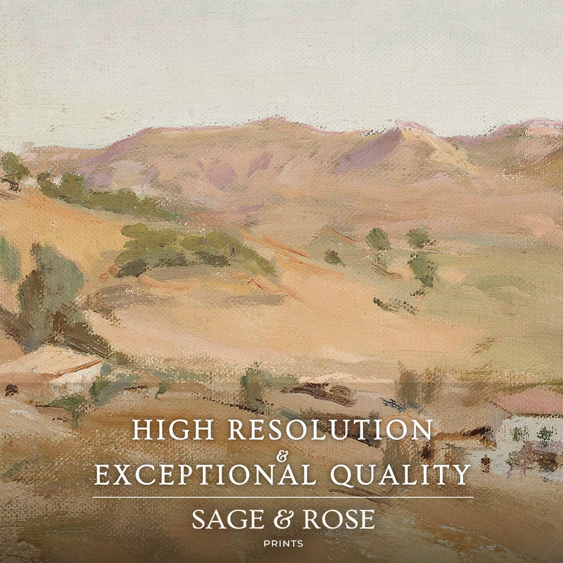 Impressionist Desert Painting 2-Panel Set - Sage and Rose Prints
