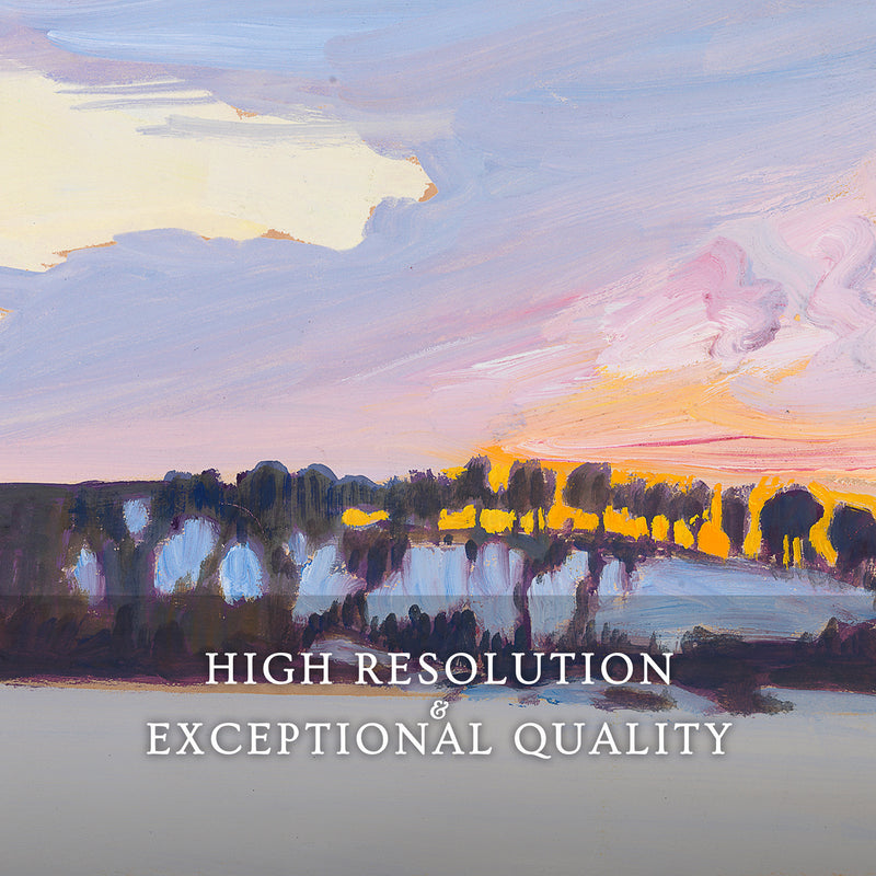 Sunset in Pastel Purple and Orange - Sage and Rose Prints