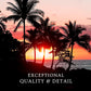 Palm Trees Silhouettes Sunset Photo No1 - Sage and Rose Prints