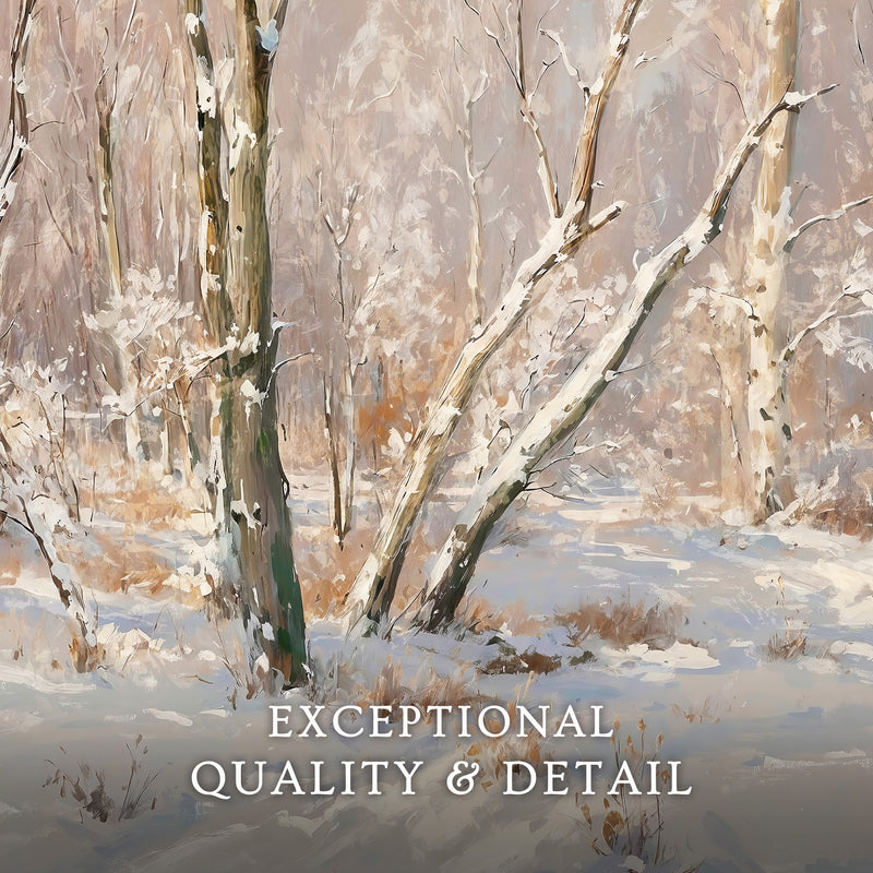 Bright Winter Forest Painting - Sage and Rose Prints