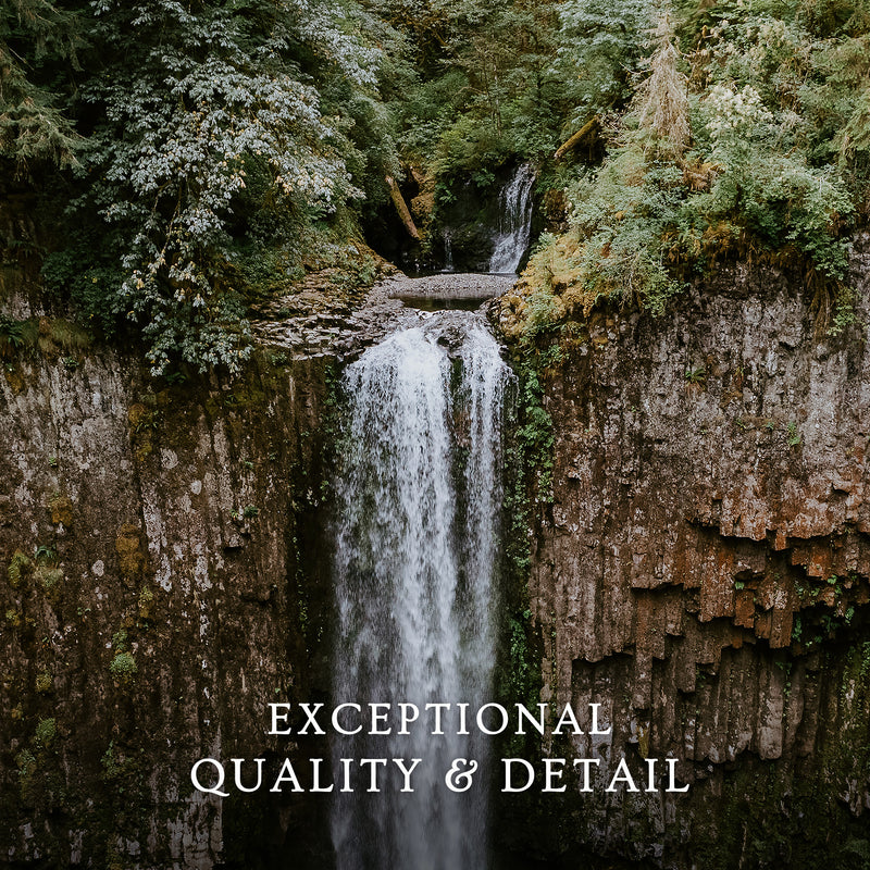 Abiqua Falls Moody Nature Photo - Sage and Rose Prints