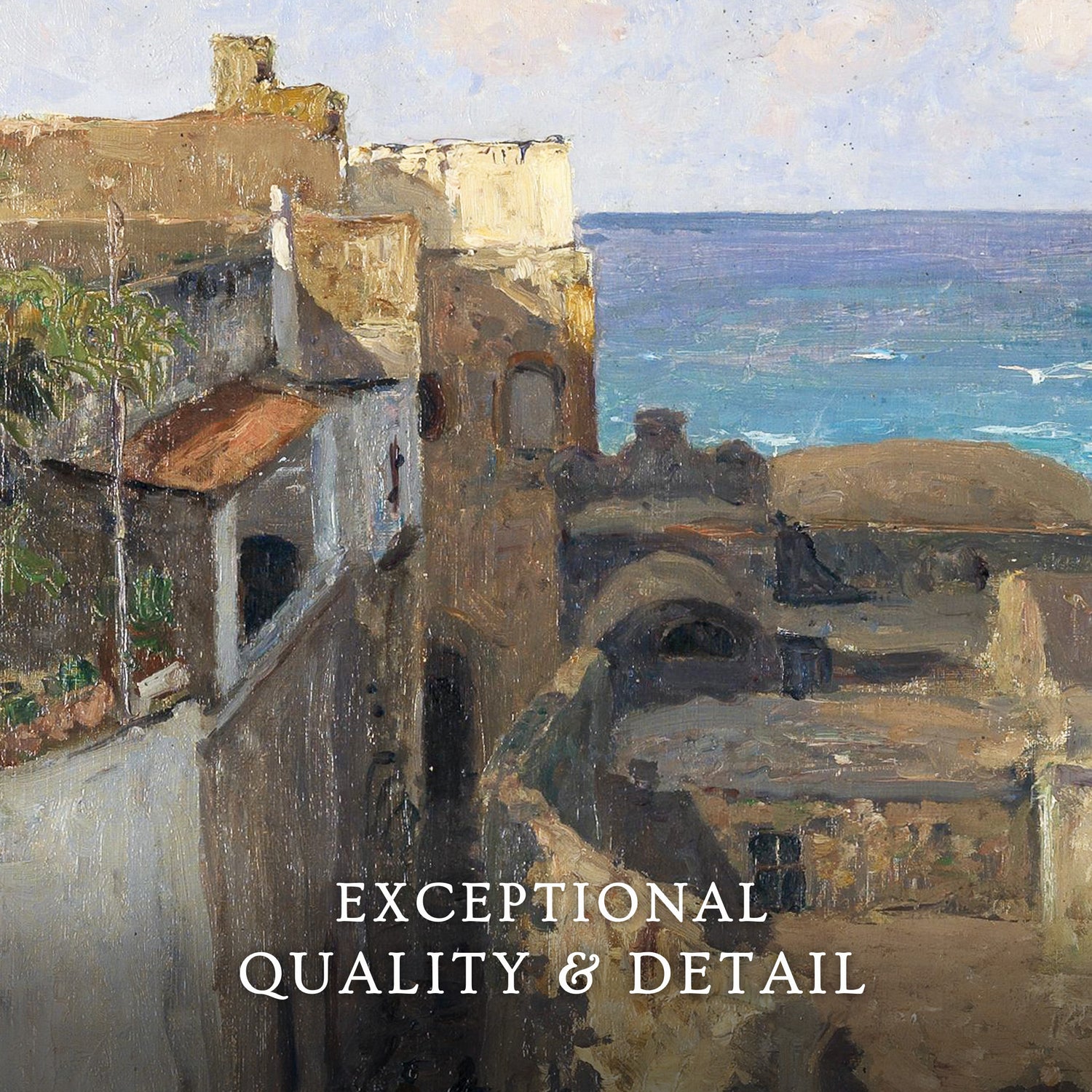 Coastal Mediterranean Village - Sage and Rose Prints
